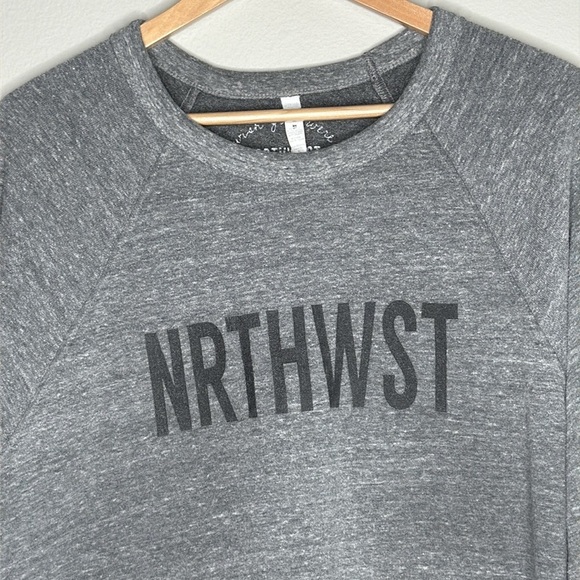 Bella Canvas NRTHWST Oversized Crewneck Sweatshirt in Gray Size XL - Picture 4 of 8